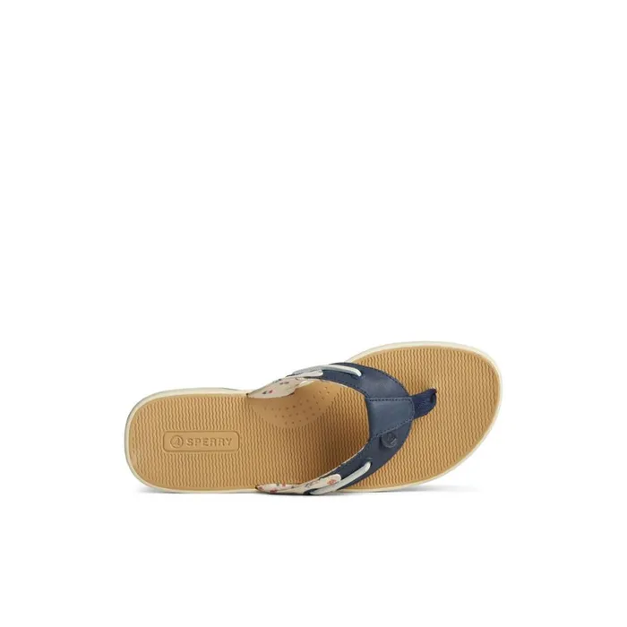 Sandals Women Sperry Seafish Nautical Flip Flop White