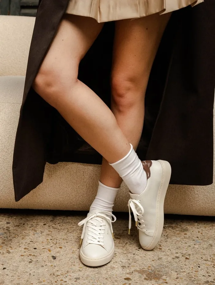 Sanna Off White and Iced Chocolate Women Bobbies Sneakers Sanna Off White and Iced Chocolate Women Bobbies Sneakers