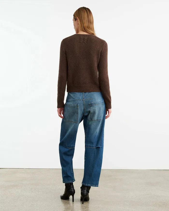 SASKIA CASHMERE CARDIGAN Redwood Melange Women Knits and Sweaters Nili Lotan