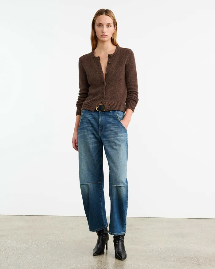SASKIA CASHMERE CARDIGAN Redwood Melange Women Knits and Sweaters Nili Lotan