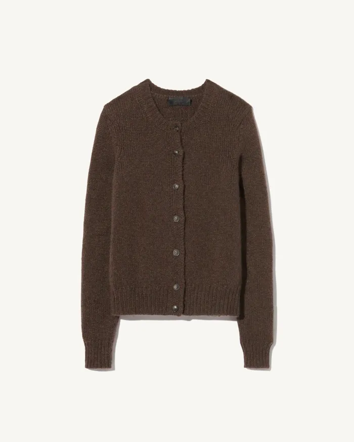 SASKIA CASHMERE CARDIGAN Redwood Melange Women Knits and Sweaters Nili Lotan
