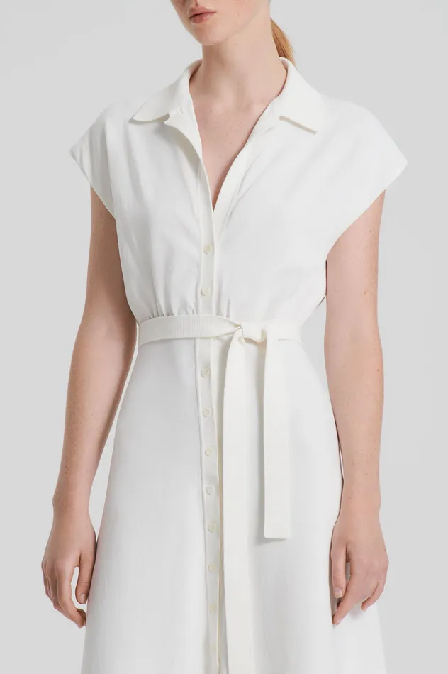 Scanlan Theodore CREPE KNIT SHIRT DRESS CREAM Women Dresses