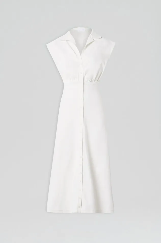 Scanlan Theodore CREPE KNIT SHIRT DRESS CREAM Women Dresses