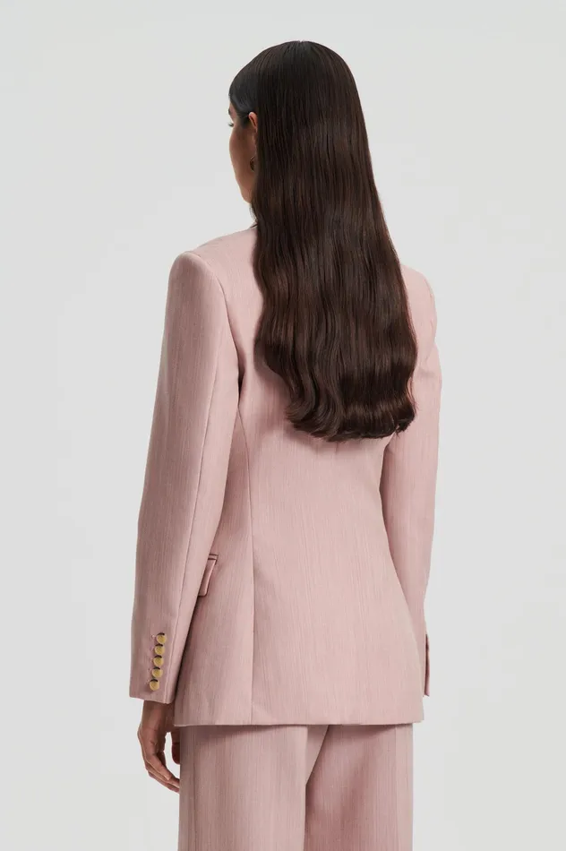 Scanlan Theodore Jackets Women TAILORED DOUBLE POCKET JACKET PINK Scanlan Theodore Jackets Women TAILORED DOUBLE POCKET JACKET PINK
