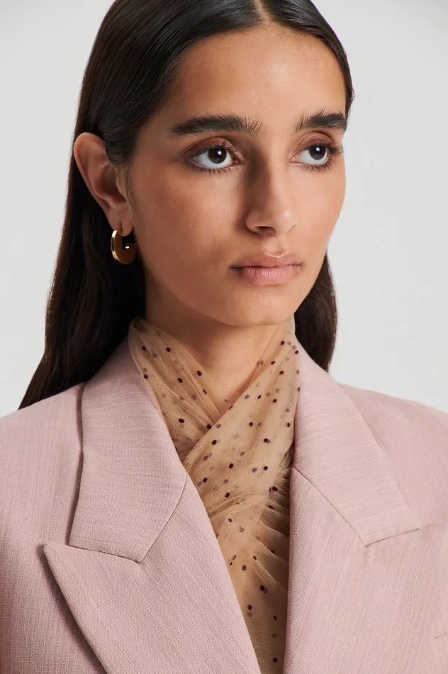 Scanlan Theodore Jackets Women TAILORED DOUBLE POCKET JACKET PINK Scanlan Theodore Jackets Women TAILORED DOUBLE POCKET JACKET PINK
