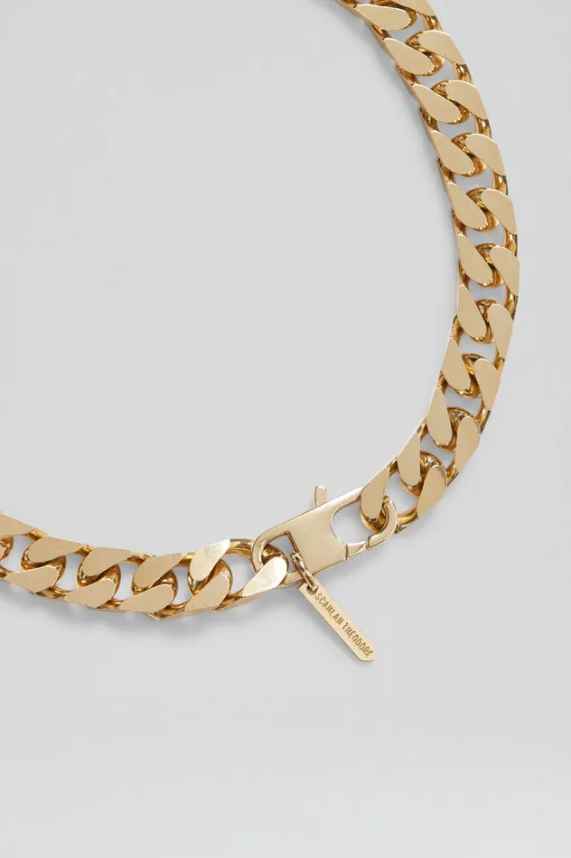 Scanlan Theodore Jewelry Women CHUNKY FLAT CHAIN CHOKER LIGHTGOLD Scanlan Theodore Jewelry Women CHUNKY FLAT CHAIN CHOKER LIGHTGOLD