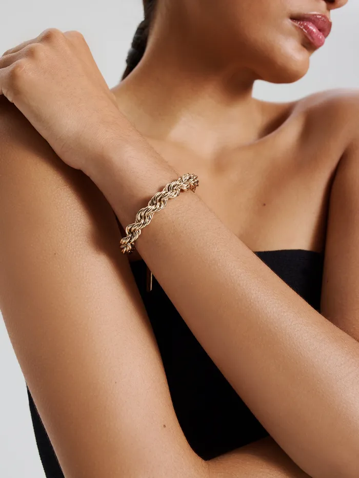 Scanlan Theodore Jewelry Women CHUNKY ROPE CHAIN BRACELET LIGHTGOLD