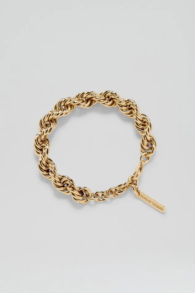 Scanlan Theodore Jewelry Women CHUNKY ROPE CHAIN BRACELET LIGHTGOLD