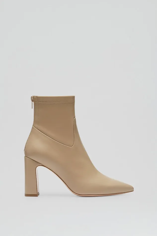 Scanlan Theodore Leather Women STRETCH ANKLE BOOT 85 NUDE Scanlan Theodore Leather Women STRETCH ANKLE BOOT 85 NUDE