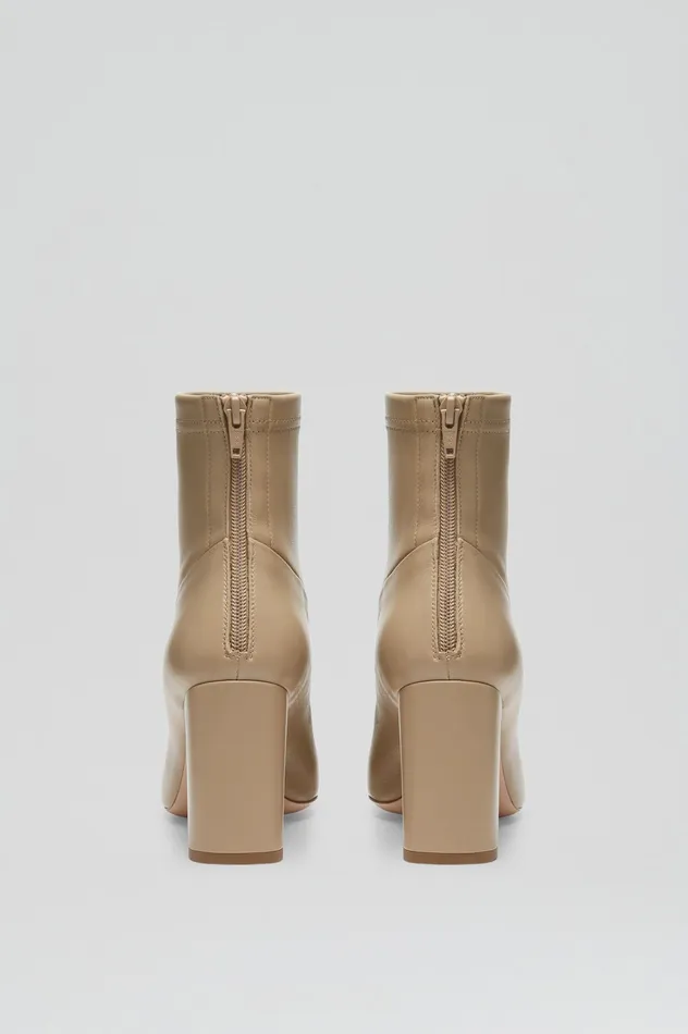 Scanlan Theodore Leather Women STRETCH ANKLE BOOT 85 NUDE Scanlan Theodore Leather Women STRETCH ANKLE BOOT 85 NUDE