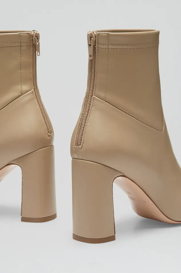 Scanlan Theodore Leather Women STRETCH ANKLE BOOT 85 NUDE Scanlan Theodore Leather Women STRETCH ANKLE BOOT 85 NUDE