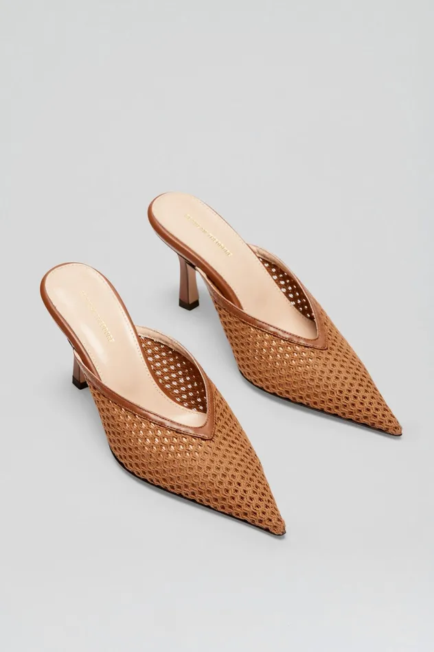Scanlan Theodore Shoes Women MESH MULE 75 TAN