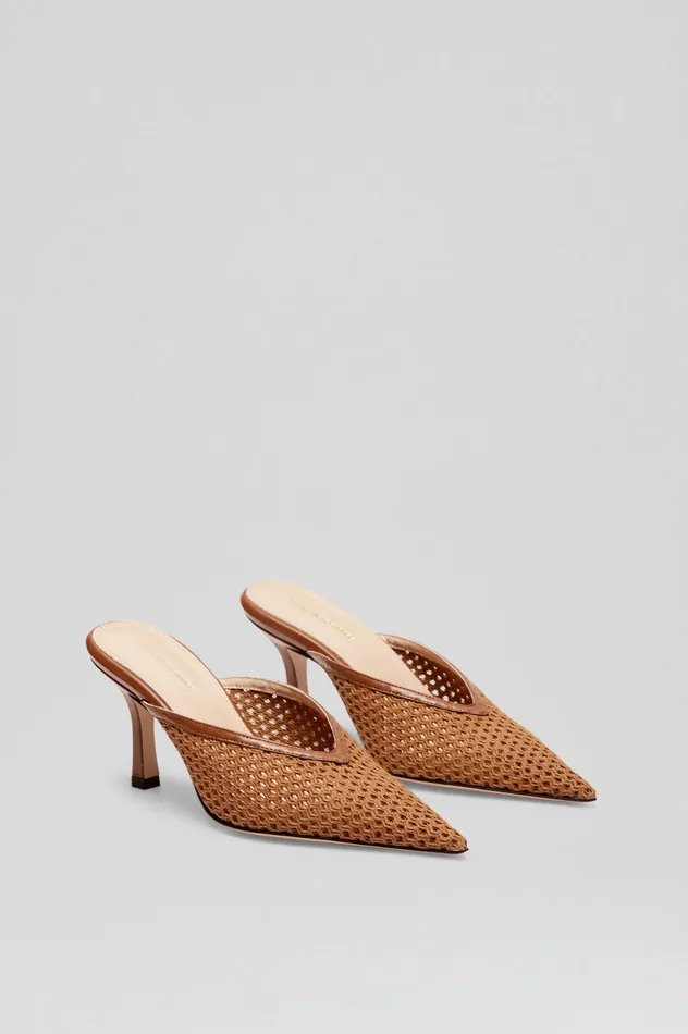 Scanlan Theodore Shoes Women MESH MULE 75 TAN