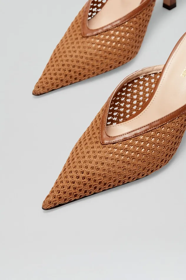 Scanlan Theodore Shoes Women MESH MULE 75 TAN