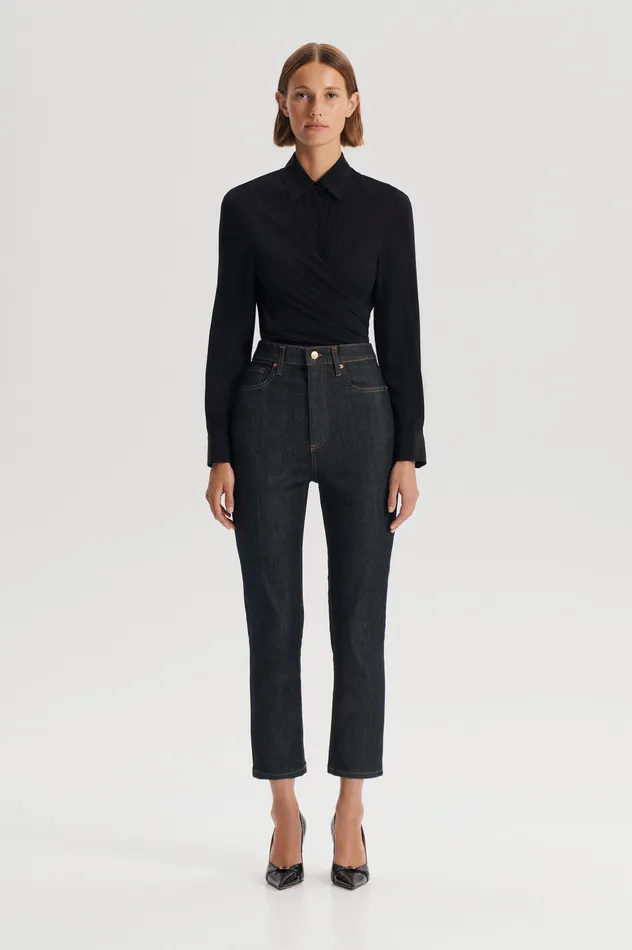 Scanlan Theodore SILK TIE FRONT SHIRT BLACK Women Tops