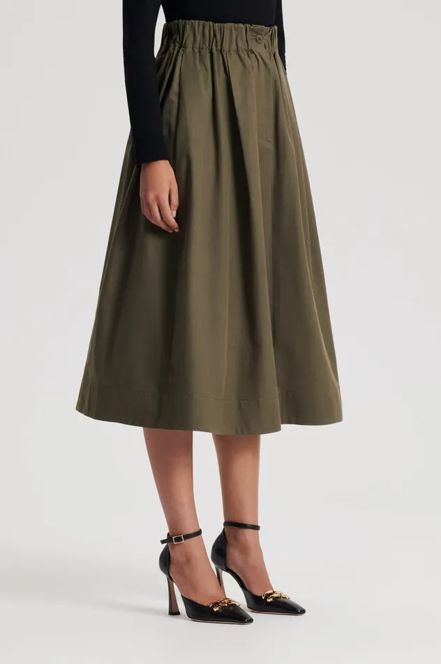 Scanlan Theodore Skirts Women WIDE CARGO SKIRT JUNGLE Scanlan Theodore Skirts Women WIDE CARGO SKIRT JUNGLE