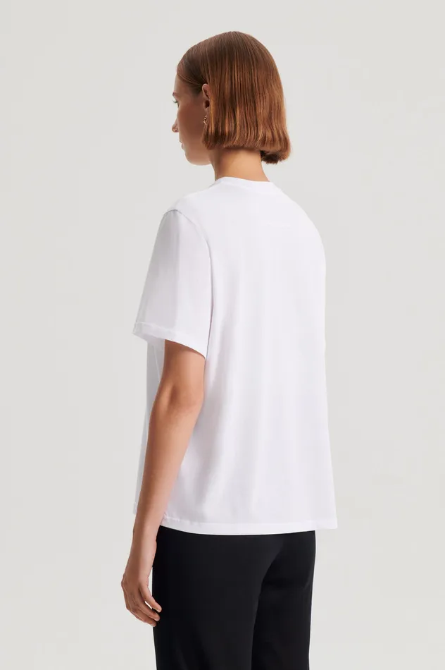 Scanlan Theodore Tops Women MERCERISED LOOSE FIT TSHIRT WHITE