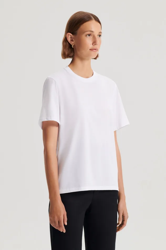 Scanlan Theodore Tops Women MERCERISED LOOSE FIT TSHIRT WHITE