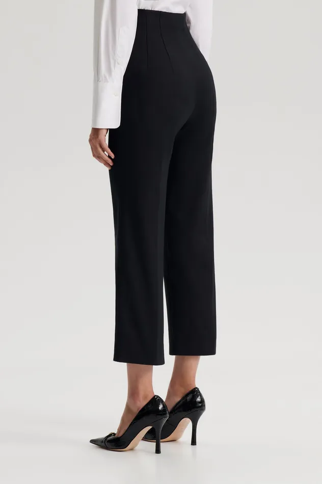 Scanlan Theodore Trousers Women MERCERISED COTTON TROUSER BLACK Scanlan Theodore Trousers Women MERCERISED COTTON TROUSER BLACK