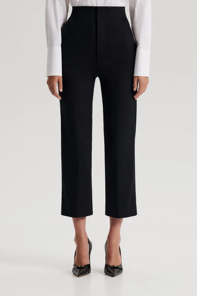 Scanlan Theodore Trousers Women MERCERISED COTTON TROUSER BLACK Scanlan Theodore Trousers Women MERCERISED COTTON TROUSER BLACK