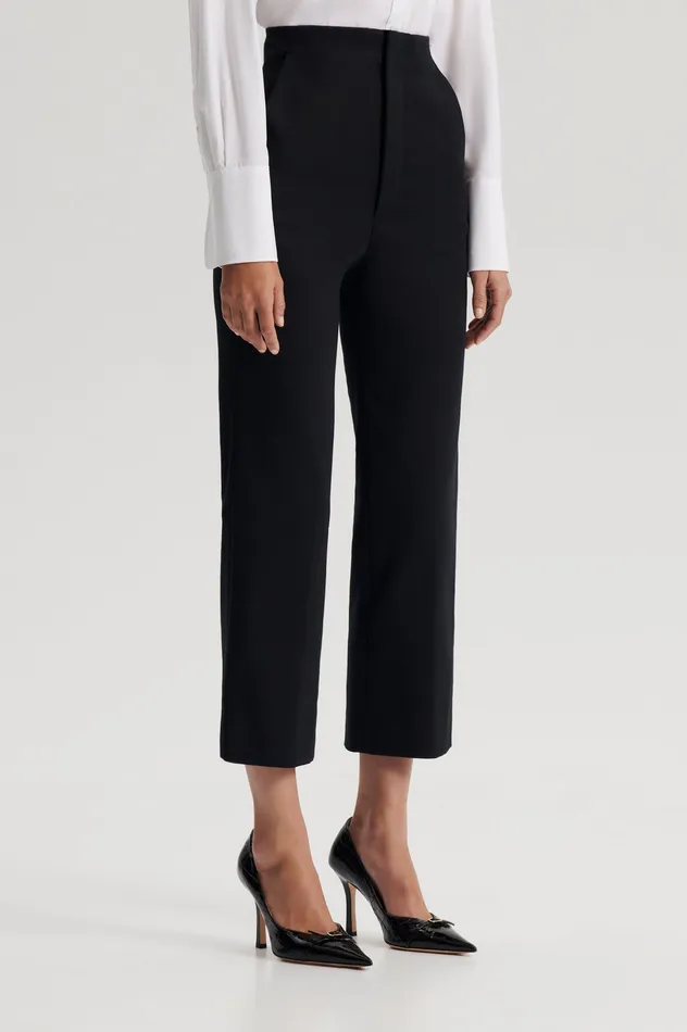 Scanlan Theodore Trousers Women MERCERISED COTTON TROUSER BLACK Scanlan Theodore Trousers Women MERCERISED COTTON TROUSER BLACK