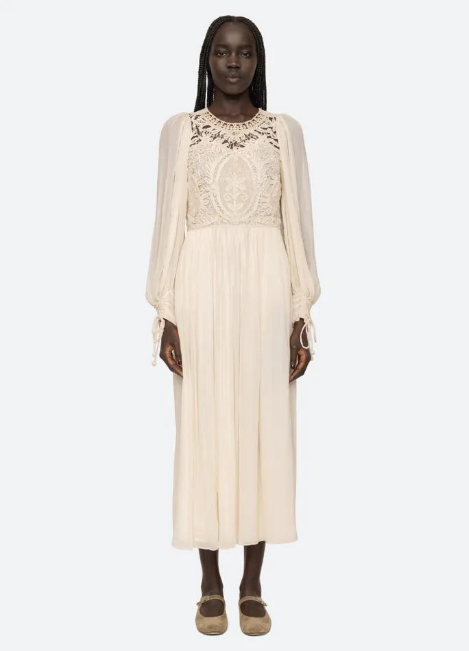 Sea New York Dresses Women Bente LS Dress Cream Sea New York Dresses Women Bente LS Dress Cream