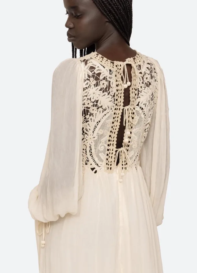 Sea New York Dresses Women Bente LS Dress Cream Sea New York Dresses Women Bente LS Dress Cream