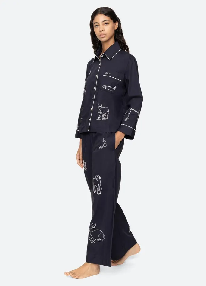 Sea New York Sleepwear Women Demi PJ Set Navy Sea New York Sleepwear Women Demi PJ Set Navy