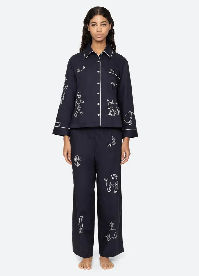 Sea New York Sleepwear Women Demi PJ Set Navy Sea New York Sleepwear Women Demi PJ Set Navy