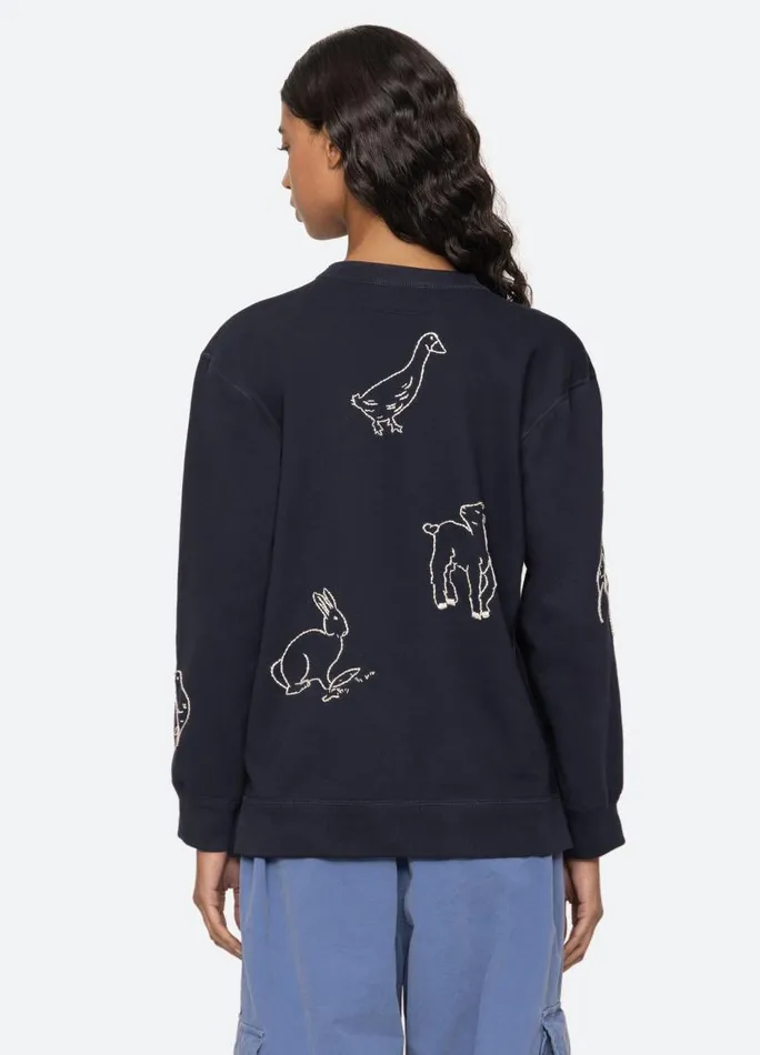 Sea New York Tops Women Demi Sweatshirt Navy Sea New York Tops Women Demi Sweatshirt Navy