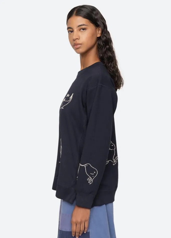 Sea New York Tops Women Demi Sweatshirt Navy Sea New York Tops Women Demi Sweatshirt Navy