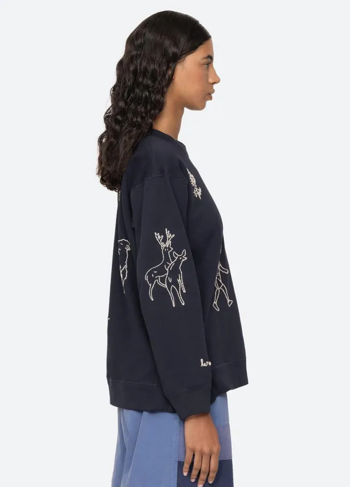 Sea New York Tops Women Demi Sweatshirt Navy Sea New York Tops Women Demi Sweatshirt Navy