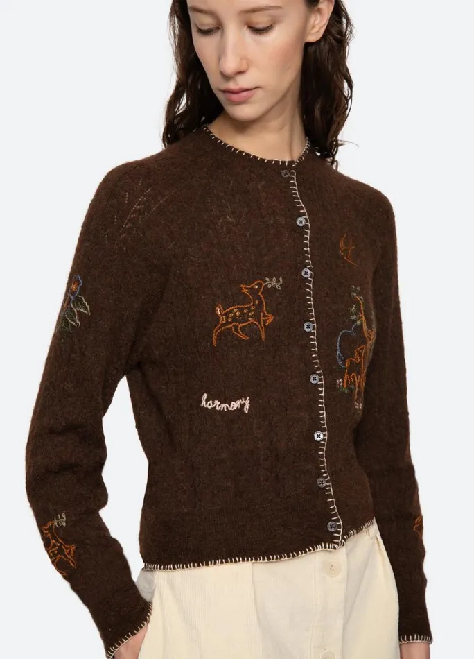 Sea New York Tops Women Martha Cardigan Brown