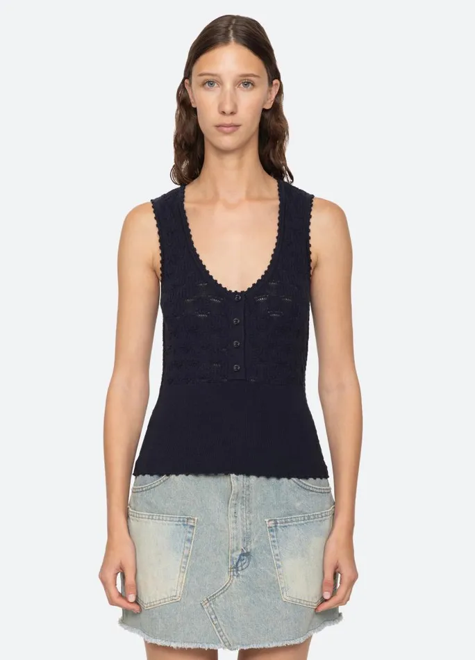 Sea New York Tops Women Mila Tank Navy Sea New York Tops Women Mila Tank Navy