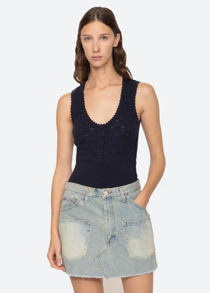 Sea New York Tops Women Mila Tank Navy Sea New York Tops Women Mila Tank Navy