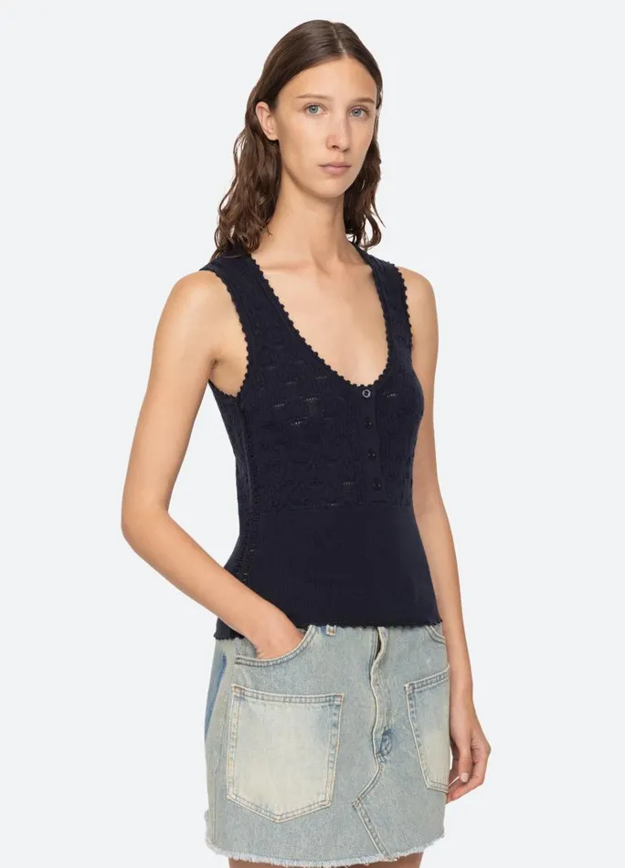 Sea New York Tops Women Mila Tank Navy Sea New York Tops Women Mila Tank Navy