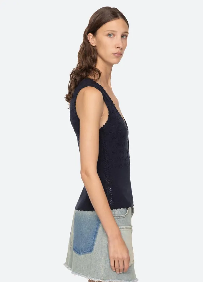 Sea New York Tops Women Mila Tank Navy Sea New York Tops Women Mila Tank Navy