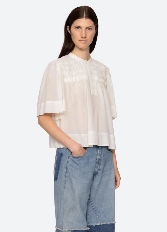 Sea New York Tops Women Nomi SS Top Cream Sea New York Tops Women Nomi SS Top Cream