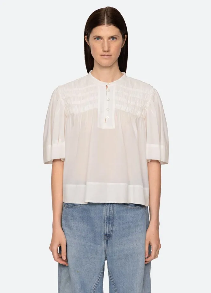 Sea New York Tops Women Nomi SS Top Cream Sea New York Tops Women Nomi SS Top Cream