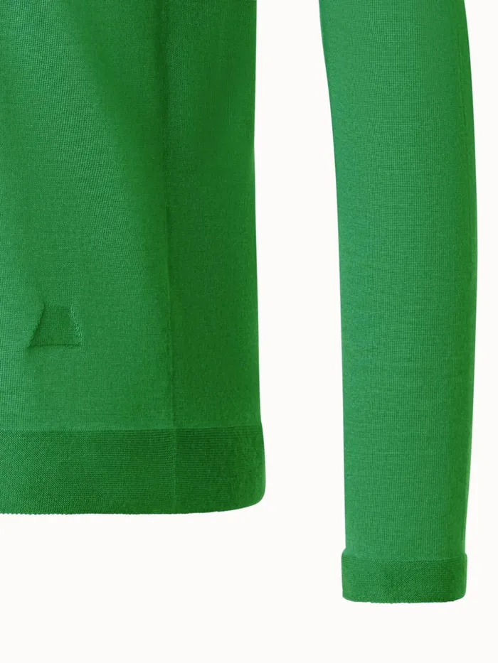 Seamless Cashmere Silk Knit Sweater Leaf Women Akris Cashmere