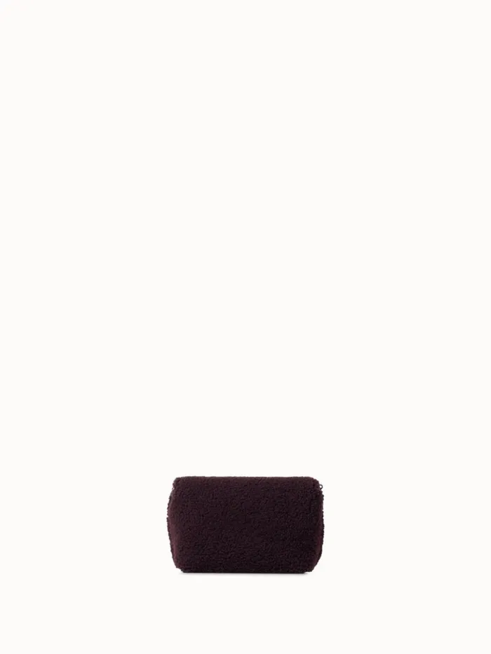 Shearling Crossbody Bag Burgundy Women Akris Crossbody Bags