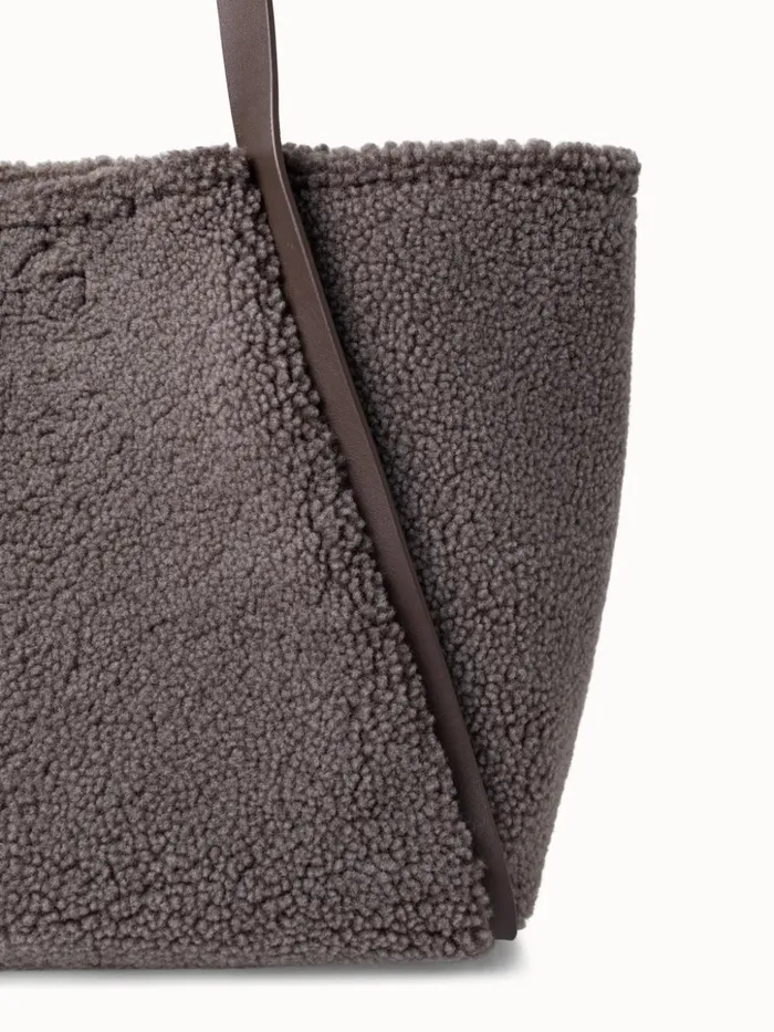 Shearling Medium Tote Bag Taiga Women Akris Shoulder Bags