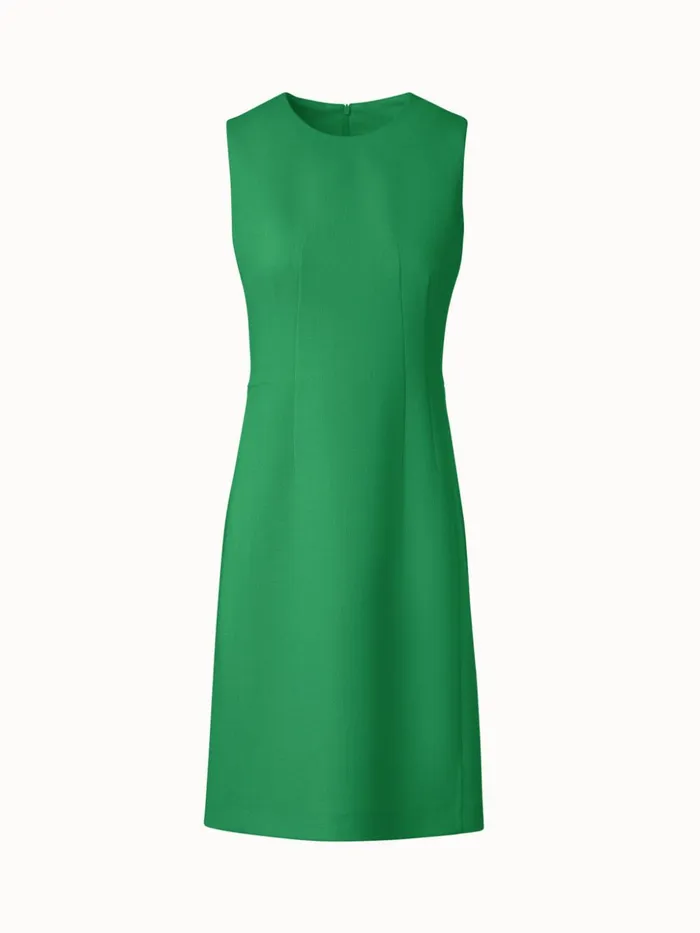 Sheath Dress In Wool Crpe DoubleFace Leaf Women Akris Dresses