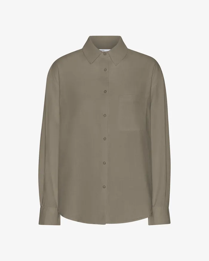 Shirts Colorfulstandard Women Organic Oversized Shirt 8211 Dusty Olive