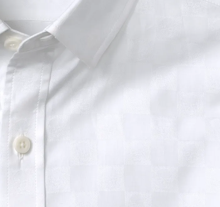 Shirts Jacquard Shirt White Skull Johnston and Murphy Men