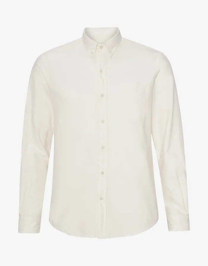 Shirts Men Colorfulstandard Organic Button Down Shirt 8211 Ivory White