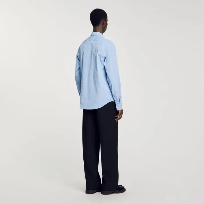 Shirts Men SANDRO Striped Shirt Sky Blue