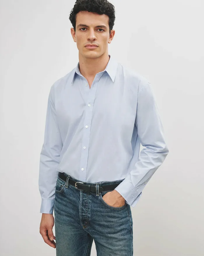 Shirts Nili Lotan Men CRISTOBAL SHIRT Blue