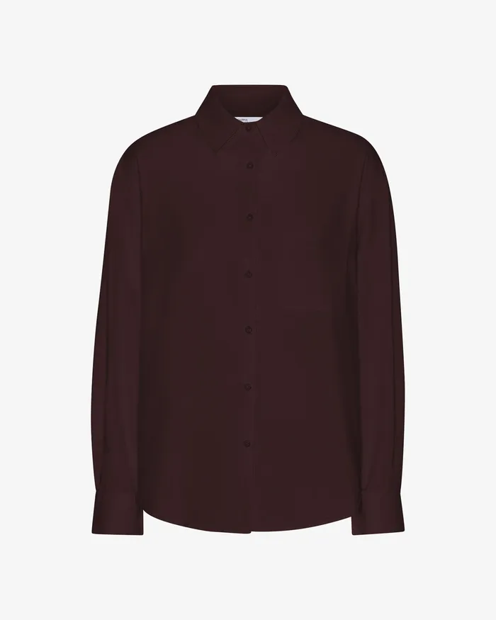 Shirts Organic Oversized Shirt 8211 Oxblood Red Colorfulstandard Women