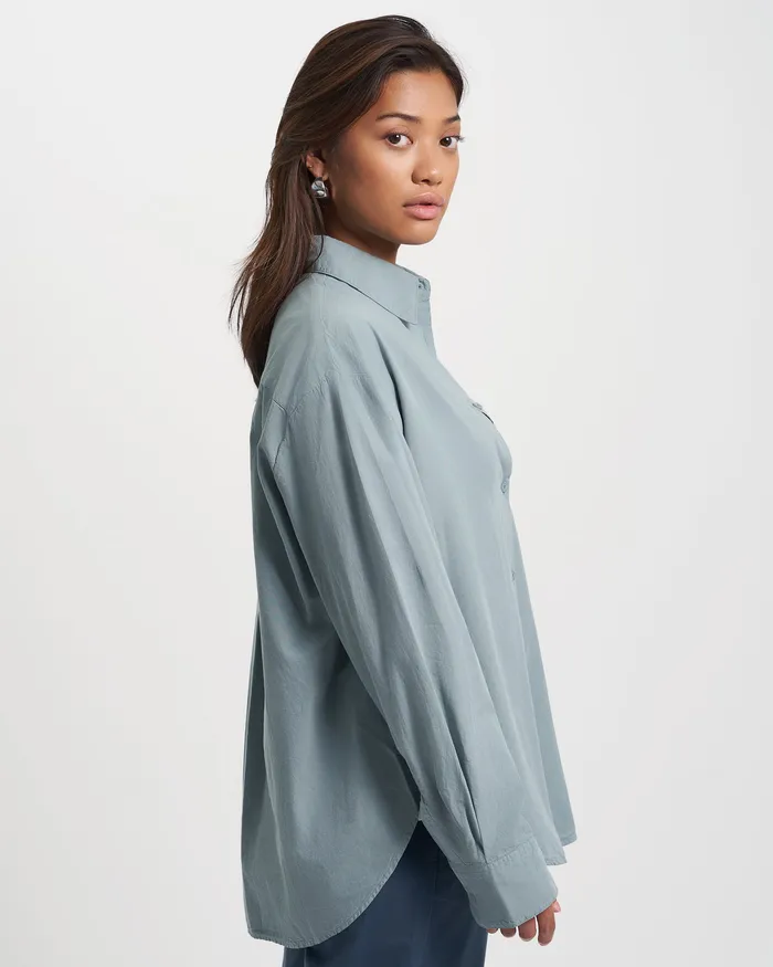 Shirts Organic Oversized Shirt 8211 Oxblood Red Colorfulstandard Women